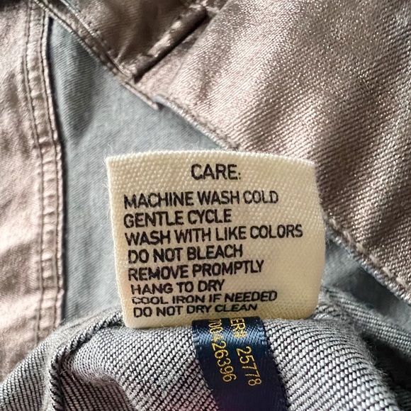 Polo Ralph Lauren Bronze Metallic Trucker Denim Jacket | LARGE - Picture 9 of 9